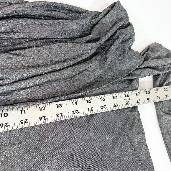 Julian Chang Sweater Women's Silver Off-Shoulder Pullover Tunic Top Plus 3XL NEW - Picture 3 of 8